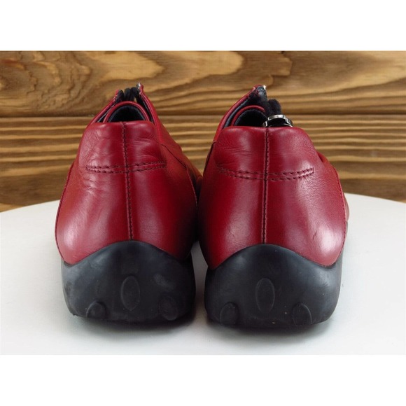 Paul Green Size 6 Loafer Red Leather Medium Drawstring Women - Picture 7 of 11